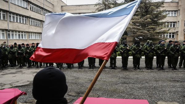 Присяга добровольцев на верность народу Крыма в Симферополе