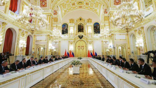 Встреча президента РФ В. Путина и председателя КНР Си Цзиньпина