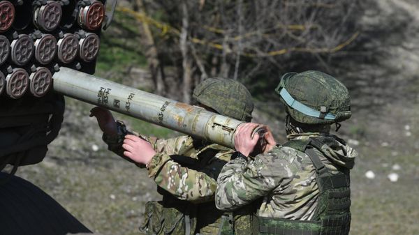 Работа РСЗО Торнадо-Г в южном секторе СВО