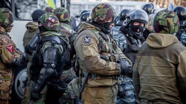 Бойцы крымского Беркута на майдане в Киеве