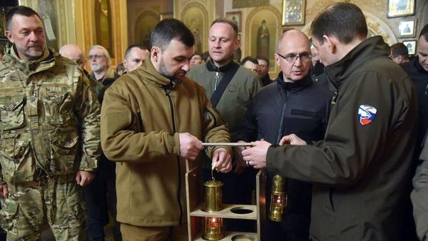 Благодатный огонь в Донецке