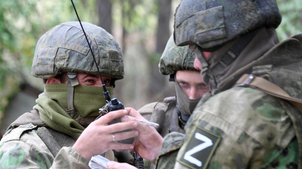 Работа расчета артиллерии ВС РФ на Запорожском направлении