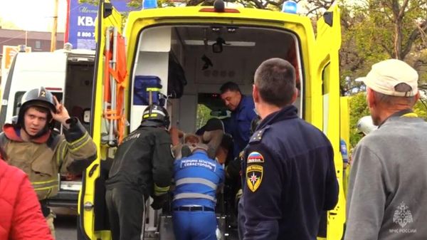 ДТП с маршруткой в Севастополе. 5.05.2023. Скриншот видео