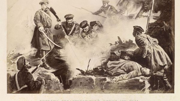 Штыковой бой. Фото: иллюстрация из Альбома фотографических снимков с картин Эпизоды Севастопольской жизни 1854-1855 года.