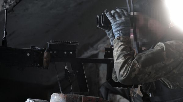 Боец ЧВК Вагнер на позиции в Артемовске