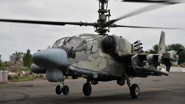 Работа ударного вертолета Ка-52 