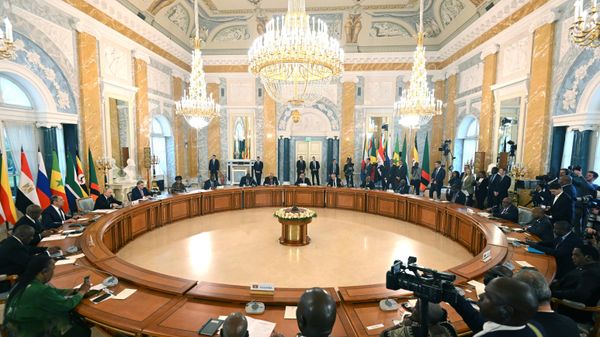 Президент РФ В. Путин принял лидеров ряда африканских государств
