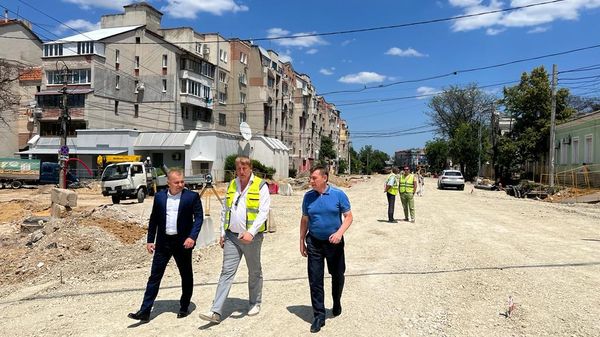 Строительные работы на улицах Караимская, Кавказская и Пролетарская в Симферополе