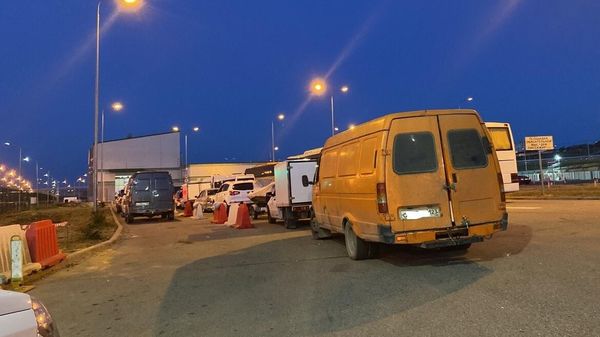 Подъезд к досмотровому комплексу на Крымском мосту