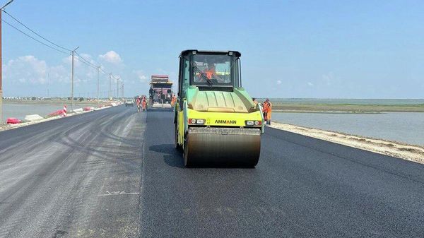 Ремонт дороги на подъезде к Джанкою со стороны Херсонской области