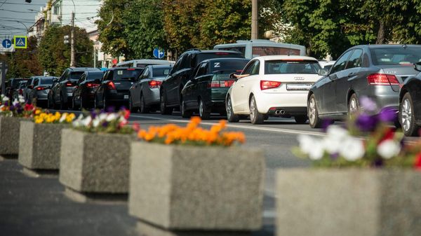 Автомобильная пробка в Симферополе