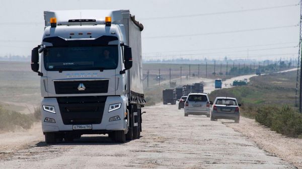 Дорога от пункта пропуска Перекоп к Чаплынке Дорога от пункта пропуска Перекоп к Чаплынке