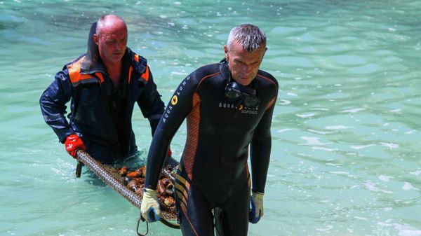Спасатели МЧС подняли со дна моря у Севастополя более 800 боеприпасов