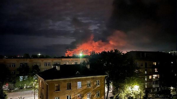 Последствия атаки беспилотников в Пскове