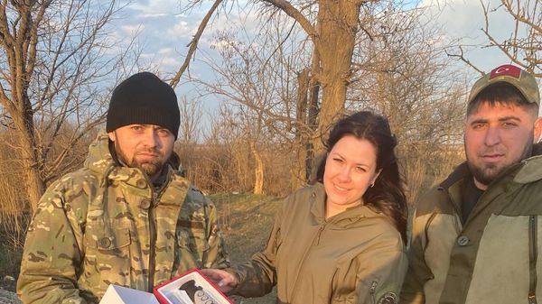 Виктория Шушпан  с бойцами