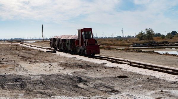 Cбор уникальной розовой соли в Крыму