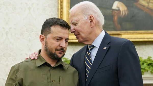 Президент Джо Байден встречается с президентом Украины Владимиром Зеленским