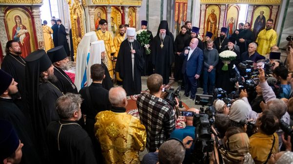 Новый владыка Крымской метрополии в кафедральном соборе Симферополя