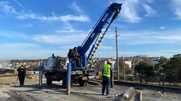 Строительство Николаевской развязки в Симферополе