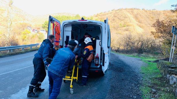 ДТП на горной дороге в Крыму