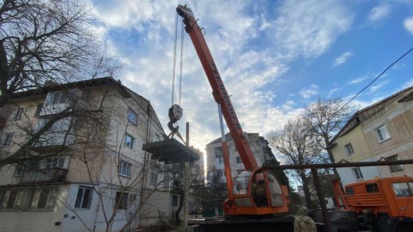 Ликвидация последствий урагана в Саках