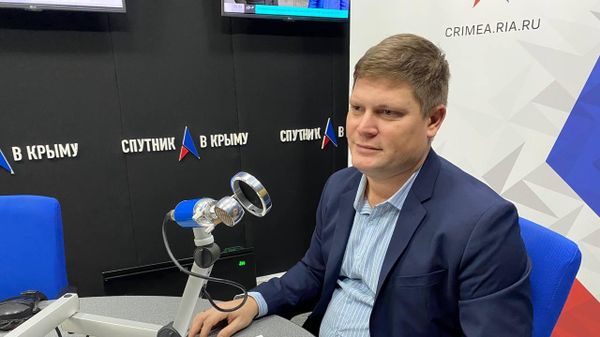 Вячеслав Мартынов в студии радио Спутник в Крыму 