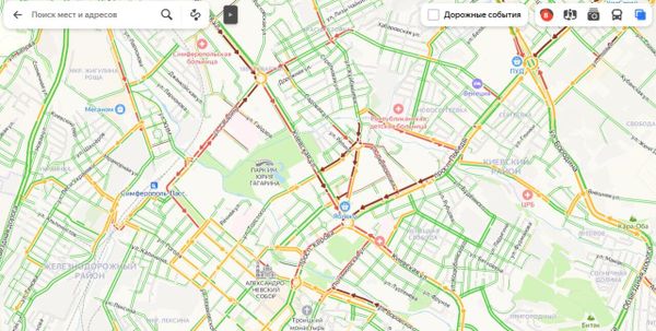 Пробки в Симферополе 18.12.23