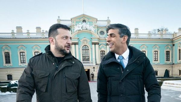 Президент Украины Владимир Зеленский и премьер-министр Великобритании Риши Сунак 