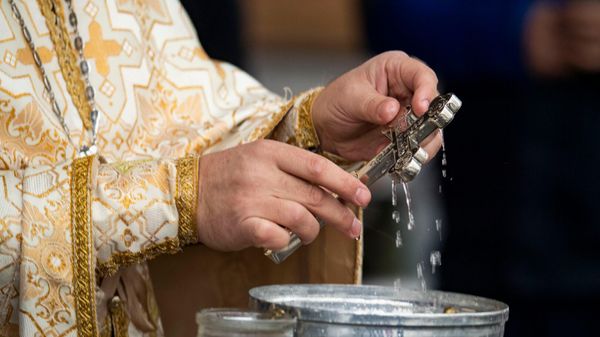 Освящение воды в Скалистом