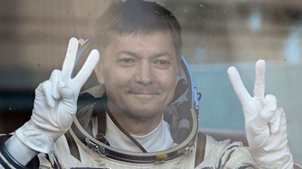 Космонавт Роскосмоса Олег Кононенко на космодроме Байконур.