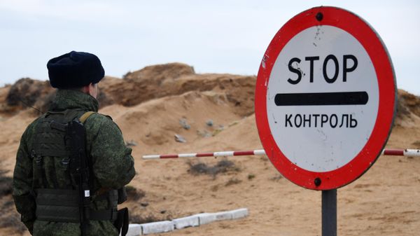 Работа пограничников на косе Арабатская стрелка