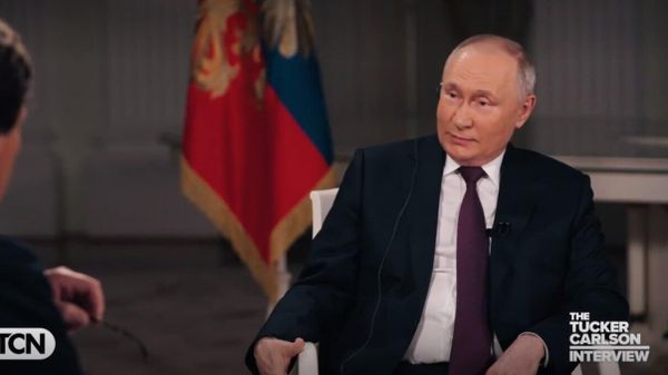 Интервью президента РФ Владимира Путина американскому журналисту Такеру Карлсону