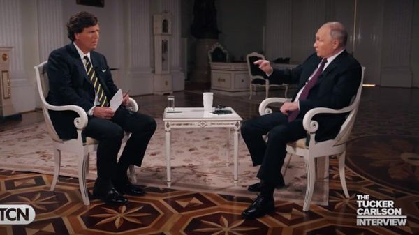 Интервью президента РФ Владимира Путина американскому журналисту Такеру Карлсону
