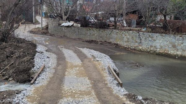 Река Демерджи в Алуште вышла из берегов