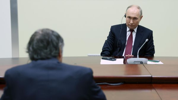 Президент РФ Владимир Путин во время встречи с генеральным директором Международного агентства по атомной энергии Рафаэлем Гросси Президент РФ Владимир Путин во время встречи с генеральным директором Международного агентства по атомной энергии Рафаэлем Гросси