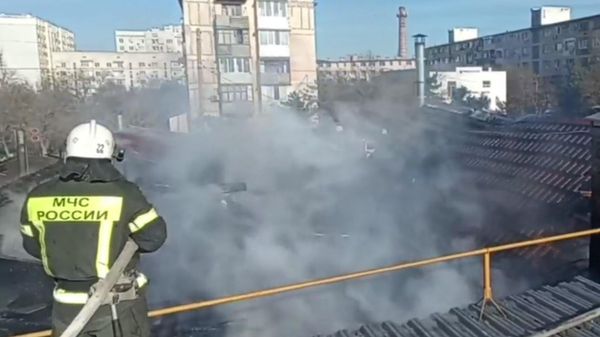 Пожар в Евпатории