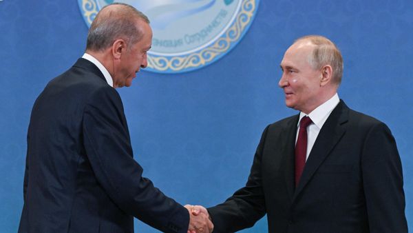 Президент РФ Владимир Путин и президент Турецкой Республики Реджеп Тайип Эрдоган