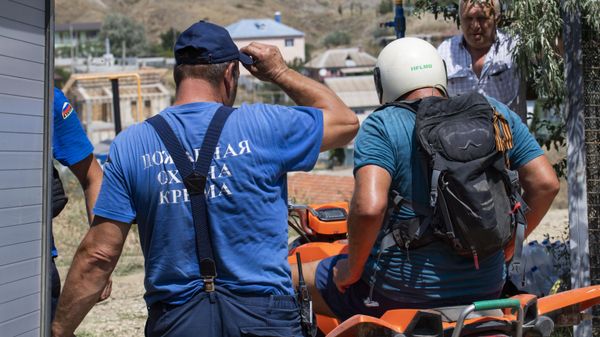 Тушение лесного пожара на Карадаге Тушение лесного пожара на Карадаге