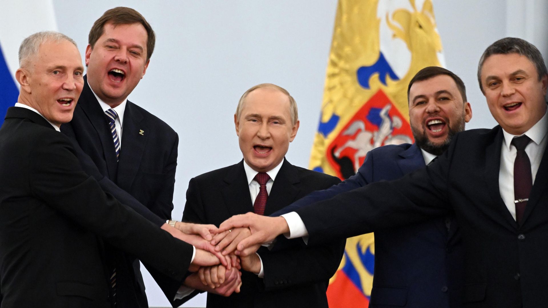Церемония подписания договоров о вхождении в РФ ДНР, ЛНР, Запорожской и Херсонской областей состоялась в Кремле Церемония подписания договоров о вхождении в РФ ДНР, ЛНР, Запорожской и Херсонской областей состоялась в Кремле - РИА Новости, 1920, 30.09.2024