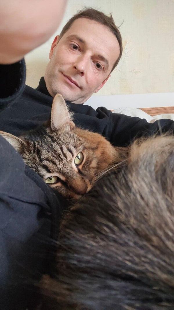 Дмитрий Афиногенов и его кот Фенька