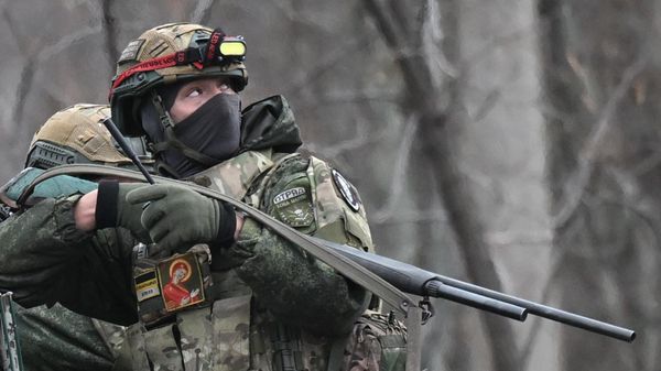 Боевая работа РСЗО БМ-21 Град на Красноармейском направлении СВО