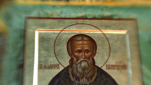 Икона Святого Праведного Иоанна Кронштадского. Икона Святого Праведного Иоанна Кронштадского.