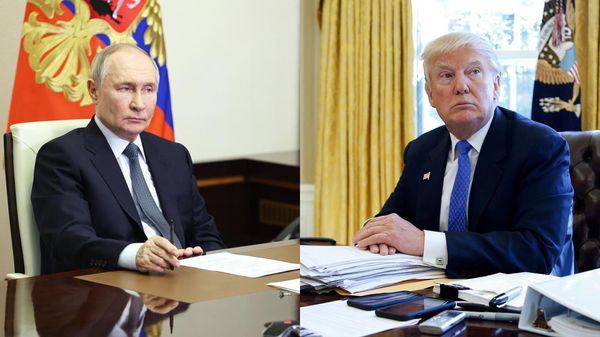 Президенты России и США Владимир Путин и Дональд Трамп