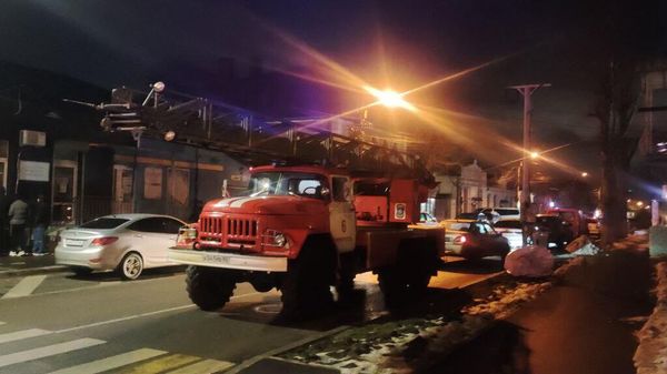 Пожар в Сифмерополе в районе Центрального рынка и стадиона Локомотив