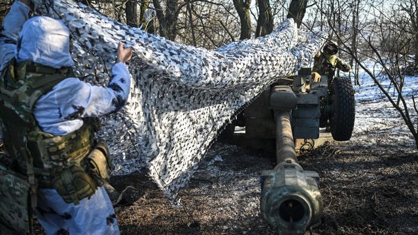 Работа сводной артиллерийской группы в Курской области
