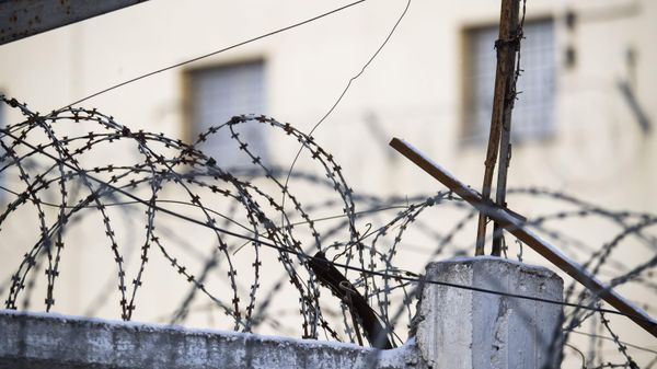 Колючая проволока в исправительном учреждении