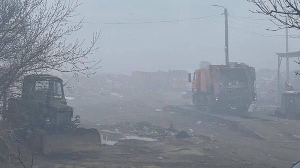 Пожар на полигоне бытовых отходов