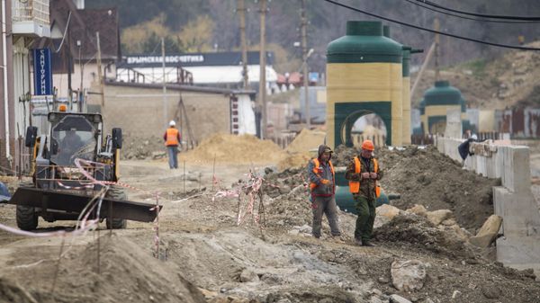 Строительство набережной в поселке Коктебель