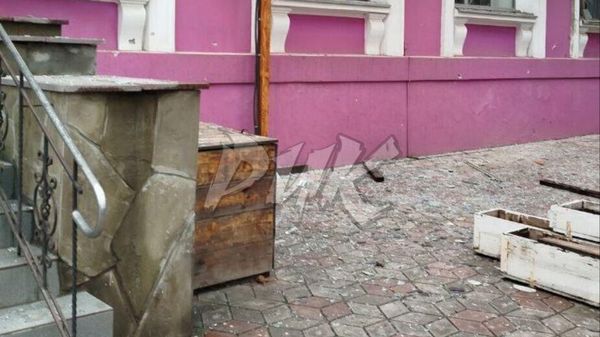 Результат обстрела центра Горловки