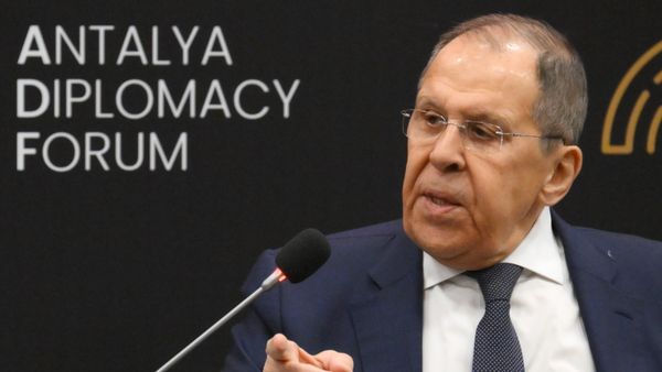 Министр иностранных дел РФ Сергей Лавров на Анталийском дипломатическом форуме.